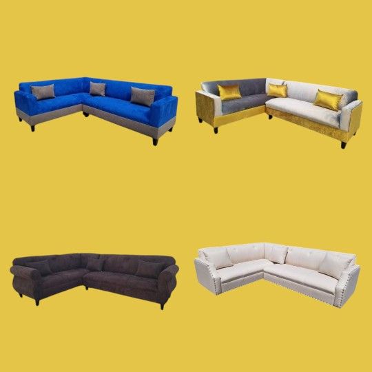 Brand NEW L Sofas SECTIONAL COUCHES CHAISE LOVESEAT