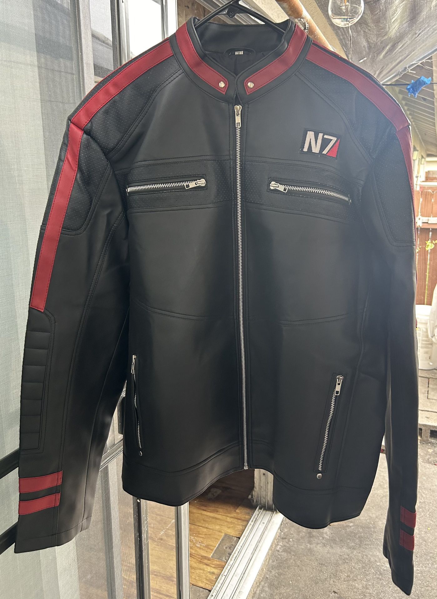 New N7 Leather Jacket Size 3XL