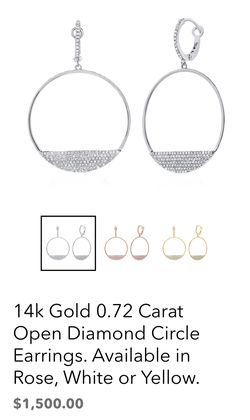 Beautiful Hoop Diamond Earring 