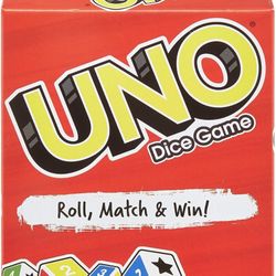 UNO: Dice Game with Dry Erase Boards and Markers, Multicolor