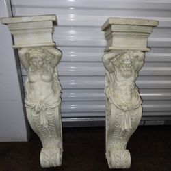 Telamon And Caryatid Wall Sculptures 