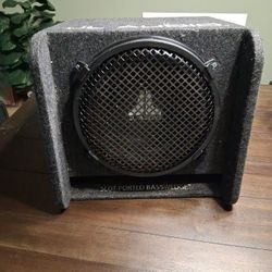 Jl Audio CP112 Wov3 Power Wedge  12inch Sub  And Jl Audio E4300 channel  Plug And Play This Was In A Truck We Bought From  Auction 