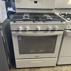 Stove Gas Range Whirlpool 5 Burner White 30”