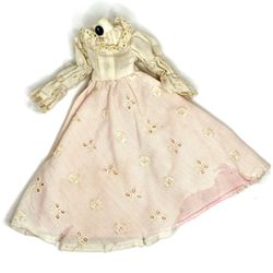 Vintage Barbie Pink and White Eyelet Dress