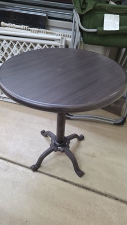 Round Bistro Table with Cast Iron Base