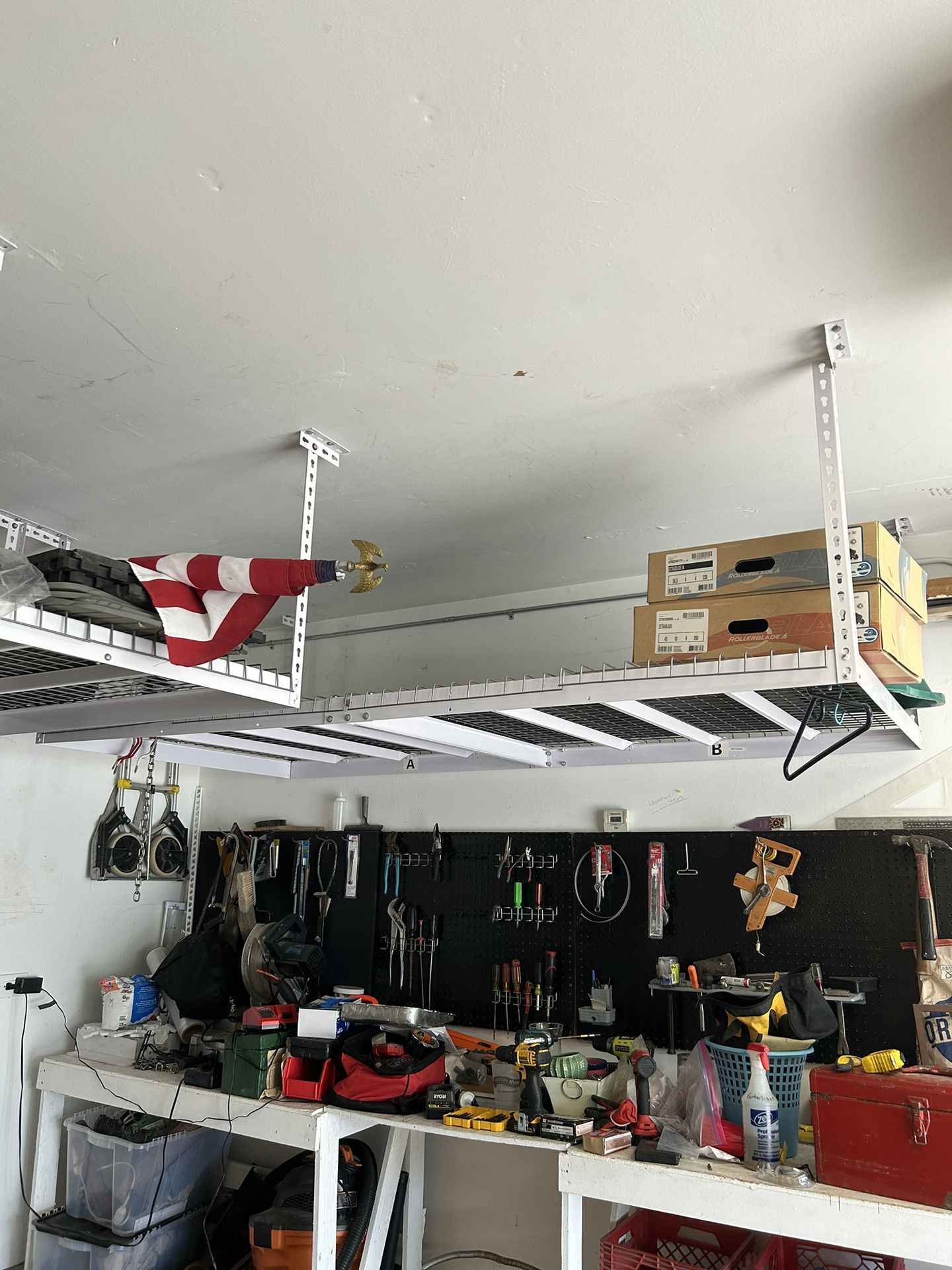 GARAGE CEILING RACKS / SHELVES
