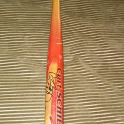 Old School Rare Autographed Curt Shilling Collector Bat