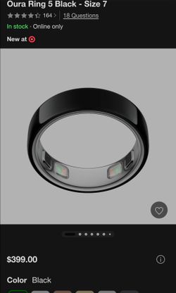 Oura Ring 5 Black - Size 7