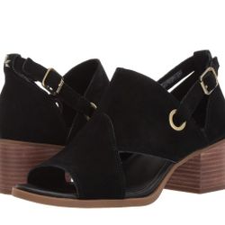 Koolaburra UGG Kaiah Black Ortholite Block Heel Open Toe Sandals Women's Size 9