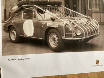 PORSCHE SHOWROOM FACTORY POSTERS.  6 posters