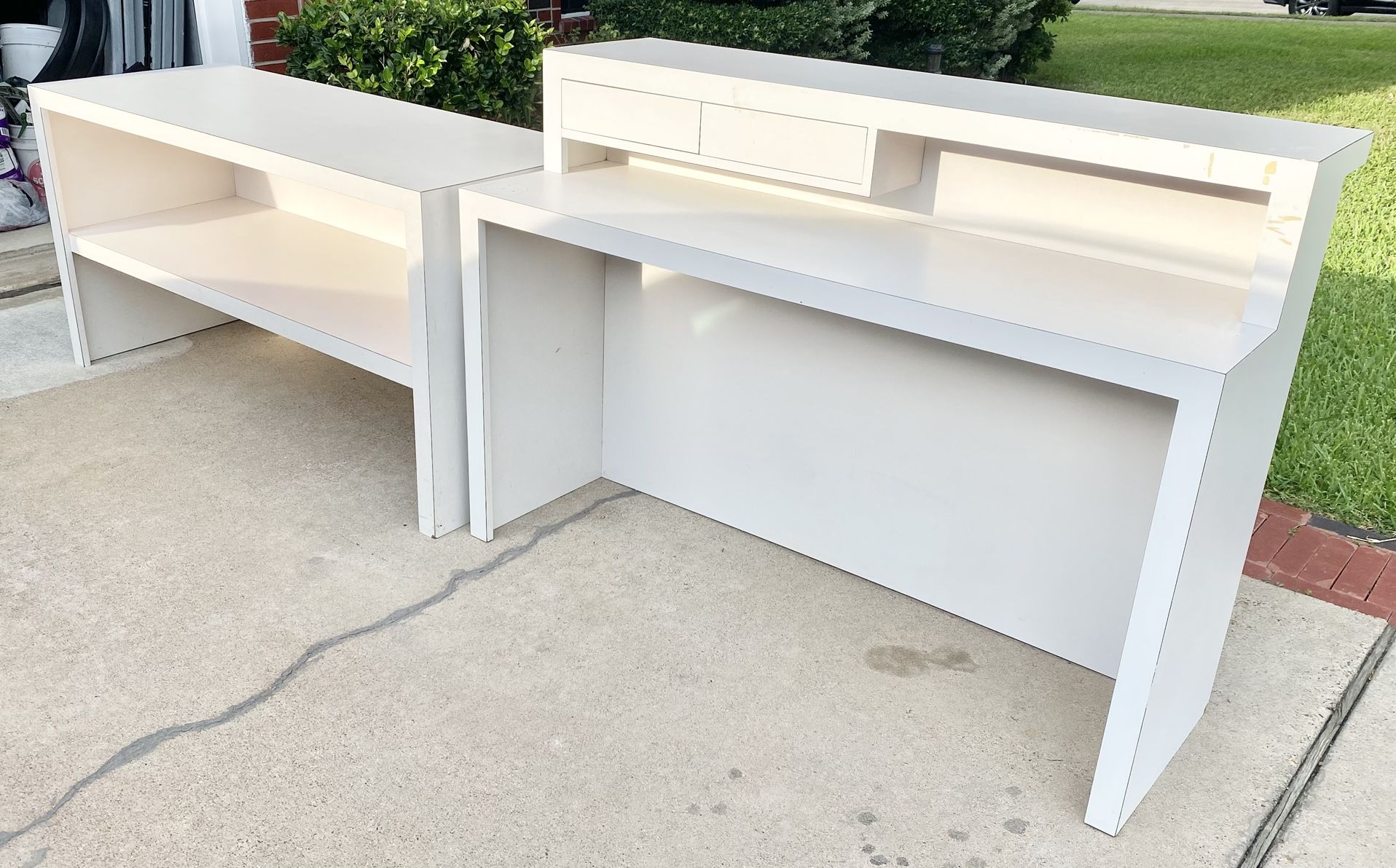 White Durable Plywood Bar Top And Desk *Sold As A Unit Or Seperately*
