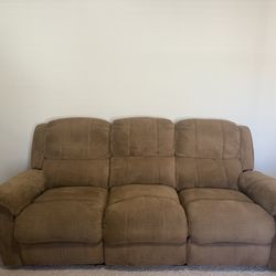 3 Seater Sofa with Manual Recliner 