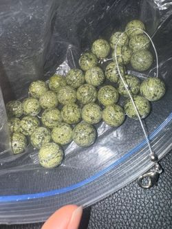 Green Serpentine Necklace Beads