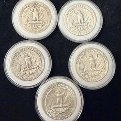 Lot of silver coins 25 cents