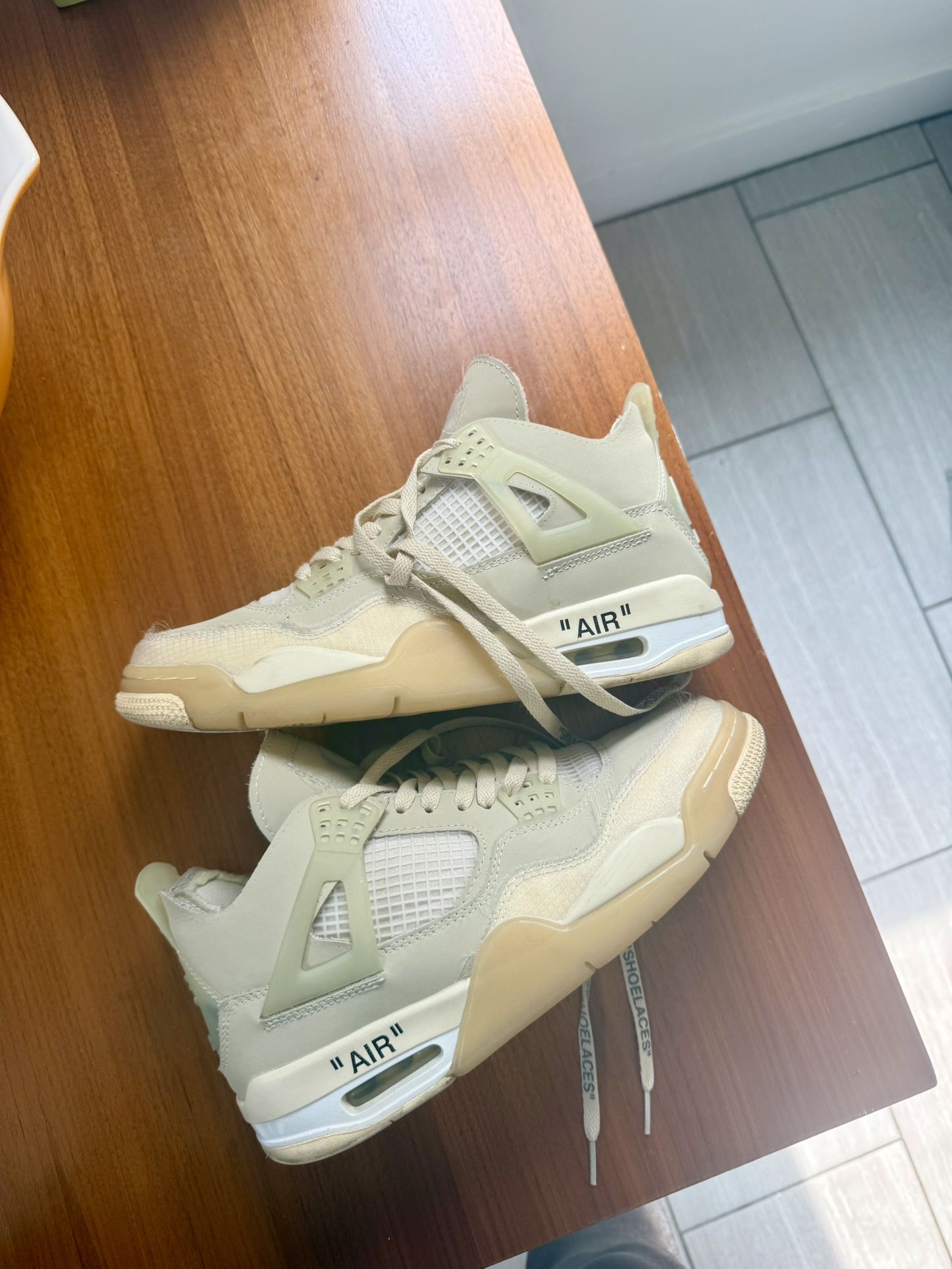 Off-White x Air Jordan 4 Retro SP 'Sail'