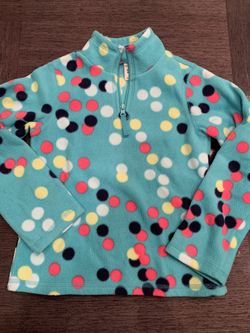 Girls Fleece Long Sleeve Half Zip Sweater Sz 6/7