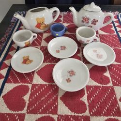 Ceramic #Play #Tea Set And PLASTIC Play Dishes And Food #Pretend #Toys