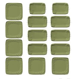 14 Pcs Outdoor Patio Cushion Covers – Light Green, Waterproof– Sage Green