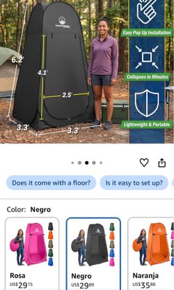 Camping Shower Tent for Portable Toilet Stall or Dressing Room with Carry Bag for Camping, Beach, or