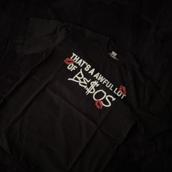 Black Awful Lot Of Besos T-Shirt💋 Sz: Medium 