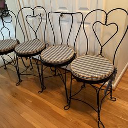 Vintage Ice Cream Parlor Chairs - Set Of 4