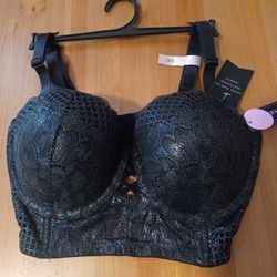 New Ambrielle Corset Bra Beautiful 34c  Black 