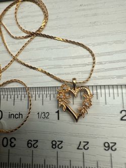 14k Heart and Necklace