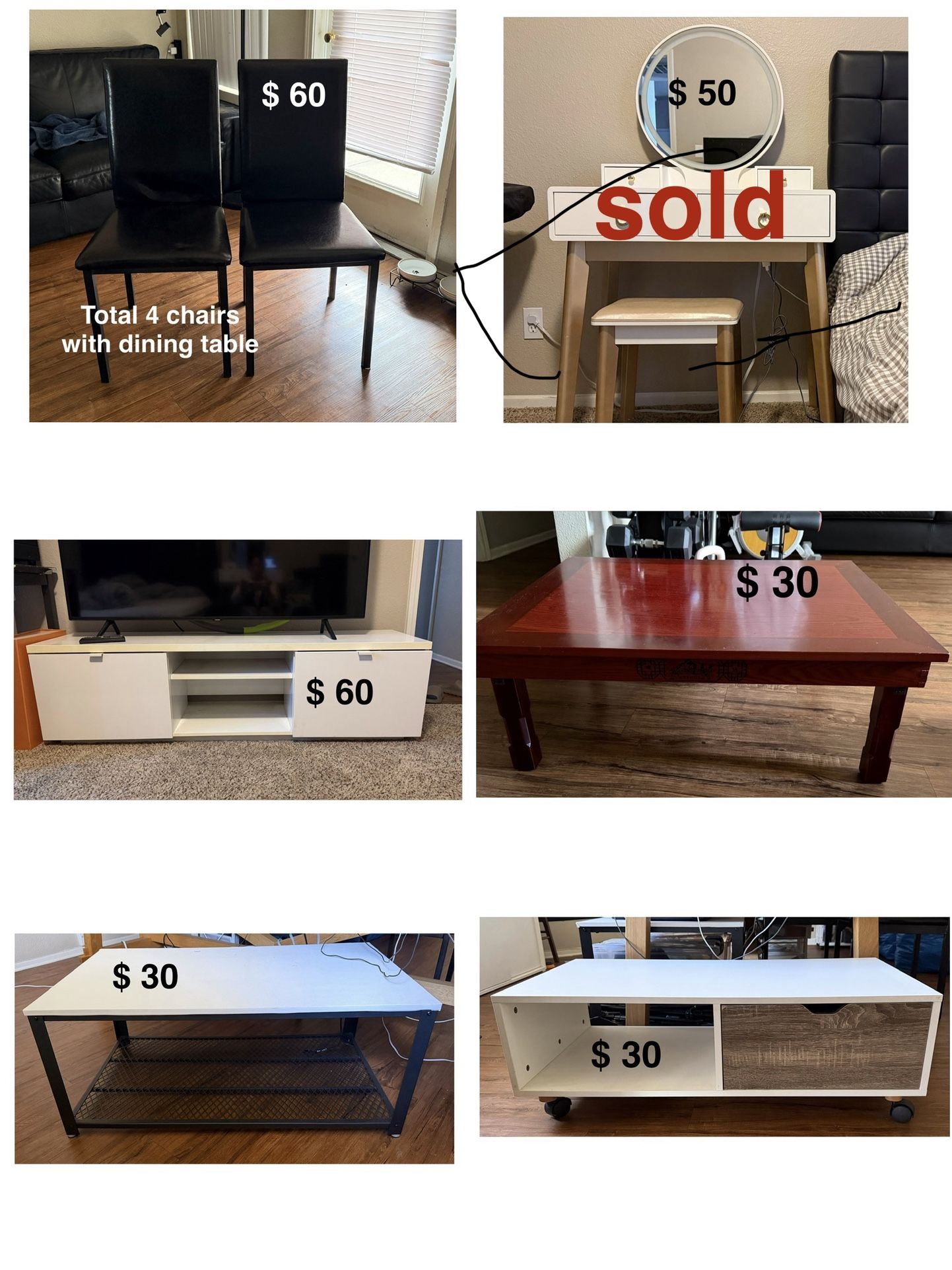  | TV stand | Korean dining table | tea table | dinning table set