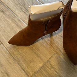Bamboo Mid Heel Ankle Boots