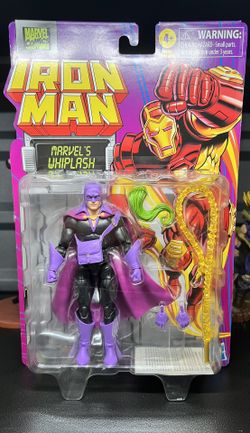 Marvel Legends Series Whiplash, Iron Man Comics Collectible 6-Inch Action Figure, Retro-Inspired Blister Card