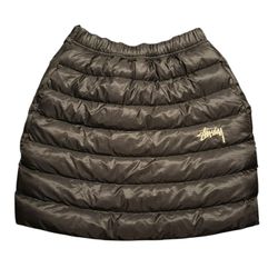 Nike Stussy Women XS Black Puffer Skirt NWT