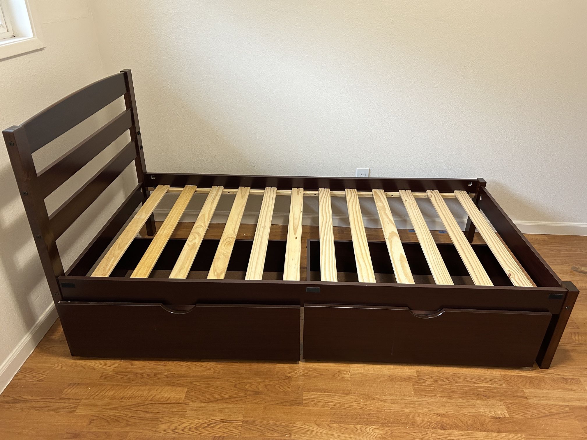 Dark Cherry Twin Bed