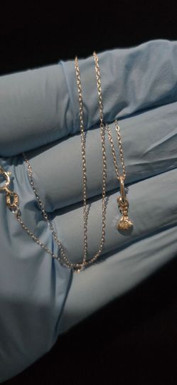 925 STERLING SILVER  "MINI-MONEYBAG"/chain