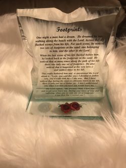 glass Foot Prints figurine