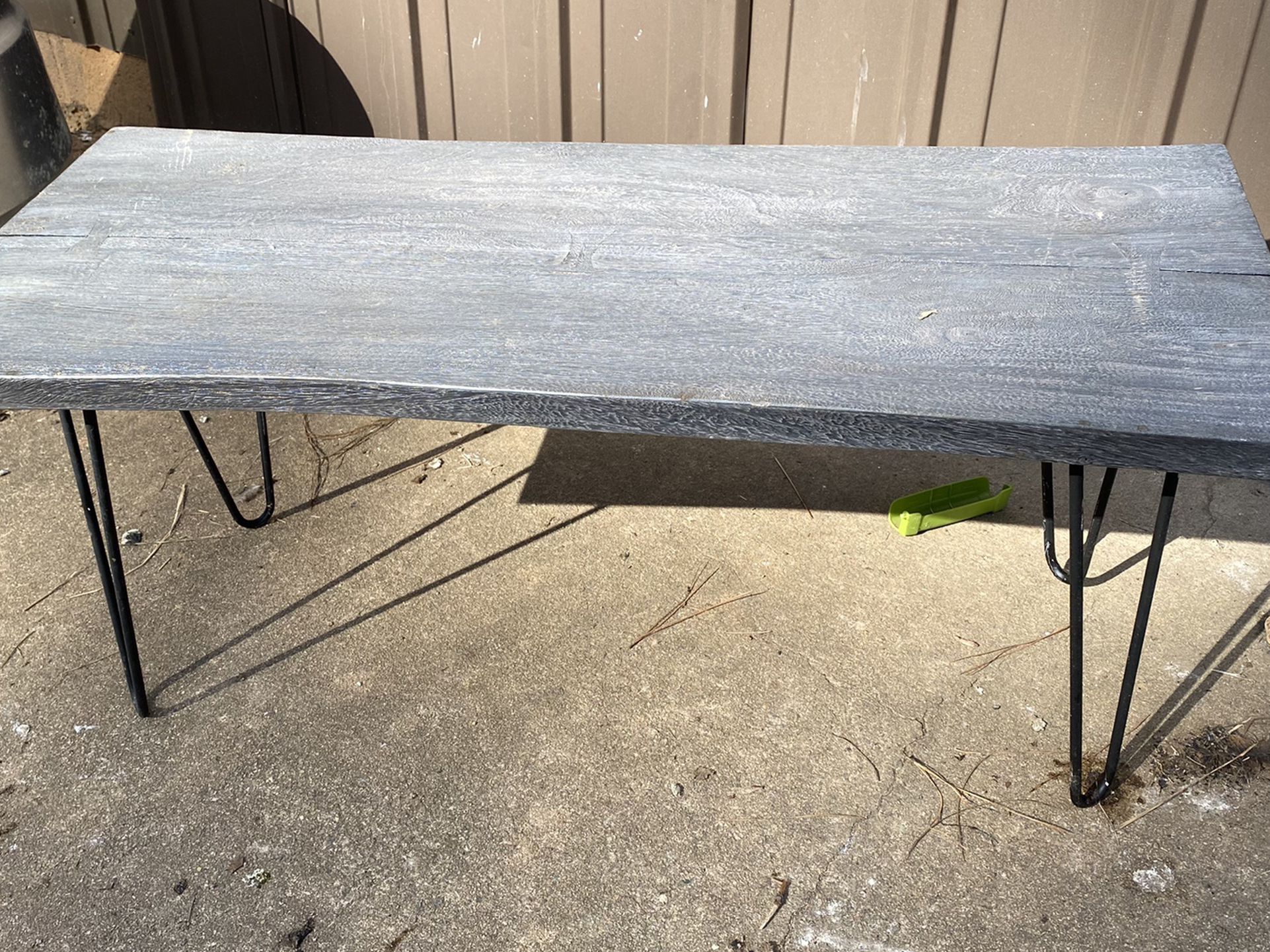 Gray Modern Farmhouse Bench / Coffee Table