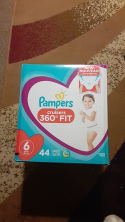 Pampers Cruisers 360° FIT. Size 6 (44 CT) Unopened box containing 2 packages inside.