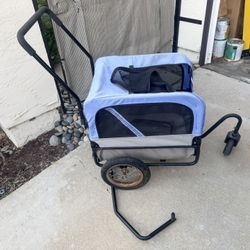 Pawhut 2-1 Pet Trailer And Stroller, 40 Ibs Max 