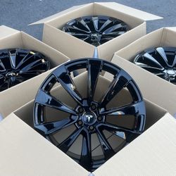 “22 Tesla model X Gloss black rims/wheels (Exchange available)