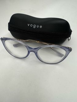 Vogue Eyeglasses clear purple with Case