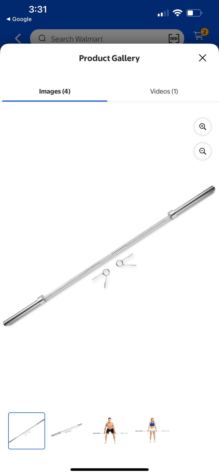 7’2” Olympic weight bar