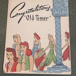 Vintage Congratulations “Old Timer” Birthday Card