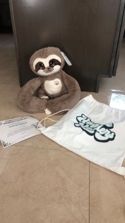 Huglers Weighted Sloth Stuffed Animal with Accessories