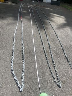 140 Feet 3/8 Galvanized Chain -new!