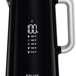 Krups Smart Temp Plastic and Stainless Steel Electric Kettle 1.7 Liter