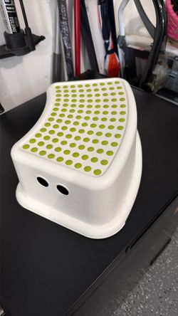 Children’s stool green n white