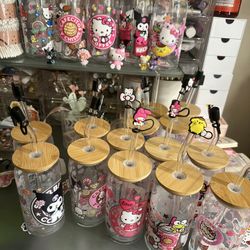 Beautiful Hello Kitty & Friend Glass Cups $20 Each Firm Price Check My Page To See Different Styles 🩷💕