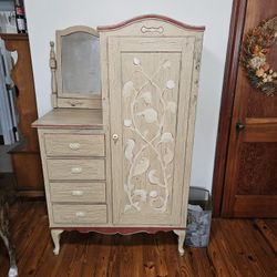 Vintage Wardrobe With Drawers