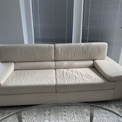 White Leather Sofa