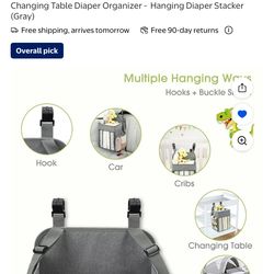 Hanging diaper storage