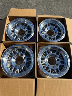 8x6.5 Machined 17” Raceline Ryno Off-Road Racing Wheels Rims Brand New